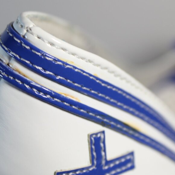 Ellie Anchor sailor cosplay white blue peep toe 5 inch heels size 9 - Picture 8 of 12